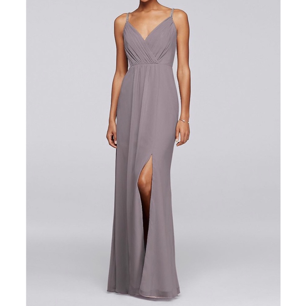 Long Gown Dress with Beaded Straps